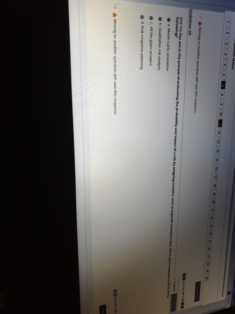 on Status 6 19 Moving to another question will