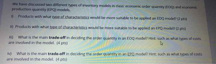 We have discussed two different types of