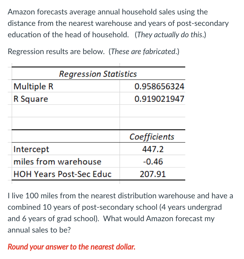 Amazon forecasts average annual household sales