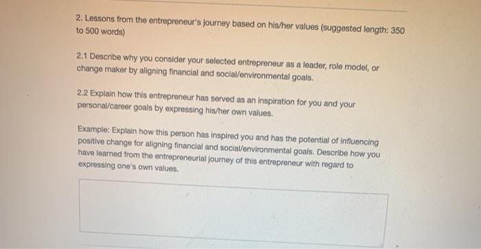 2. Lessons from the entrepreneur's journey based
