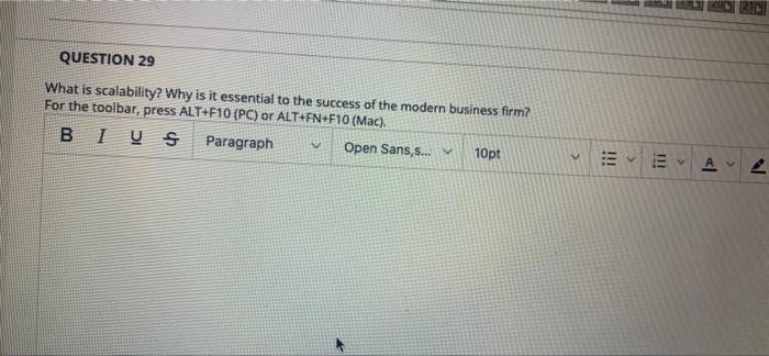 210 QUESTION 29 What is scalability? Why is it