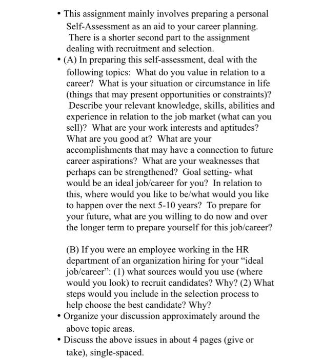 This assignment mainly involves preparing a