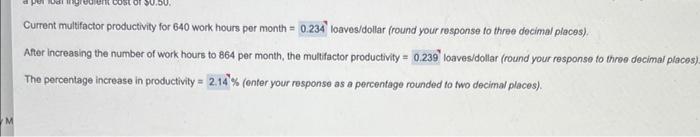 cost of $0.50. Current multifactor productivity