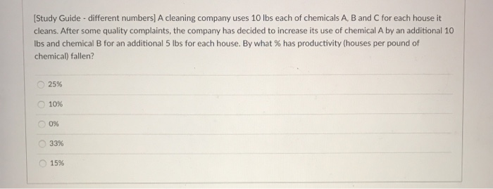 [Study Guide - different numbers] A cleaning