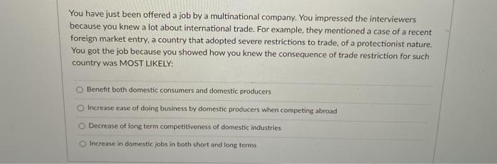 You have just been offered a job by a