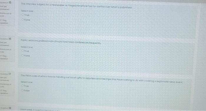 public relations please help 15 Nou wered The