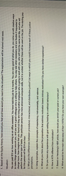 This is based on Motivation Theories. please