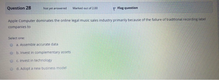 Question 26 Not yet answered Marked out of 1.00 p