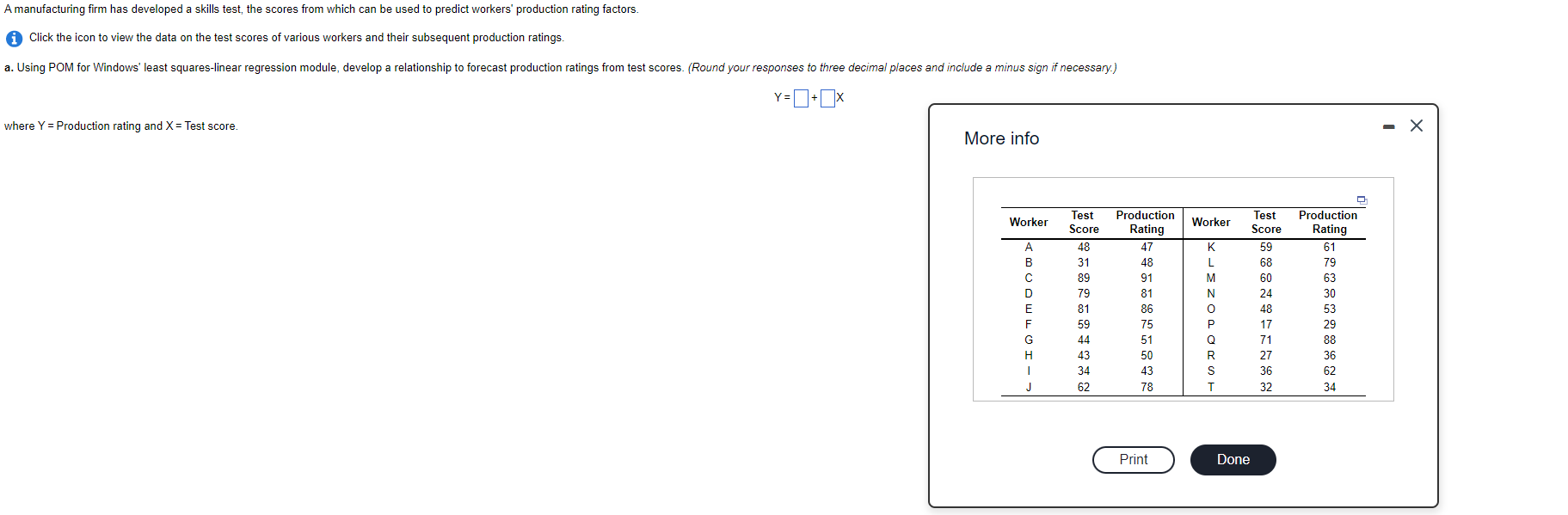 A manufacturing firm has developed a skills test,