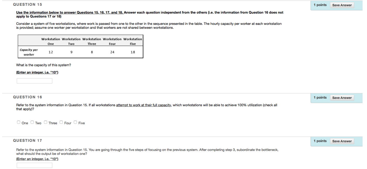 Consider a system of five workstations, where