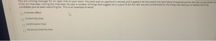 You are a hiring manager for an open role on your