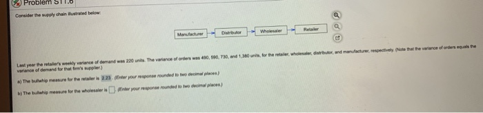 Consider the supply chain strated below