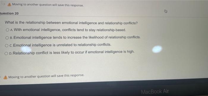 Moving to another question will save this