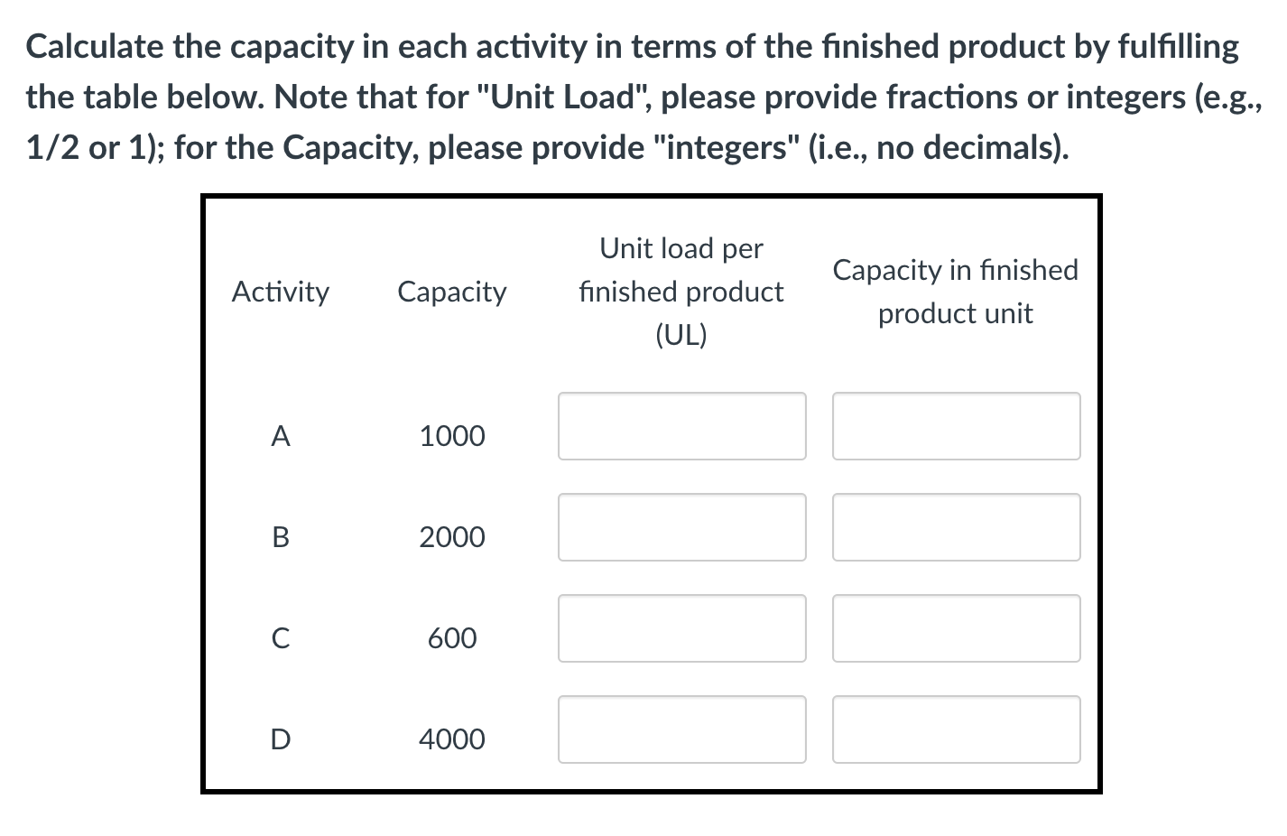 Question 18 20 pts Consider a production system