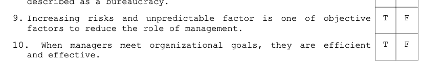 described as bureaucracy. one of objective T F 9.