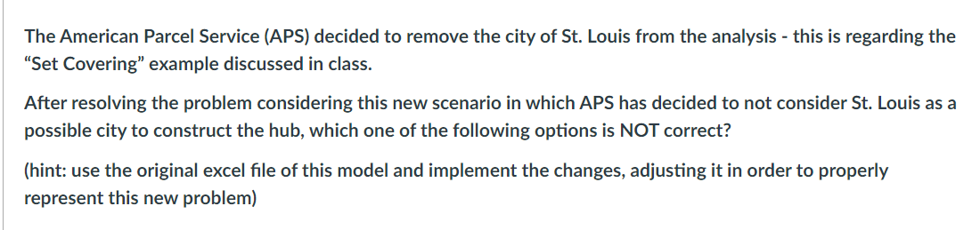 what will be the answer? The American Parcel