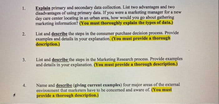 1. Explain primary and secondary data collection