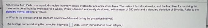 Nationwide Auto Parts uses a periodic review