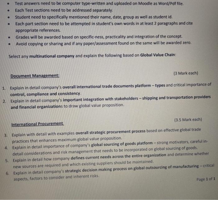 Answer this ASAP o Test answers need to be