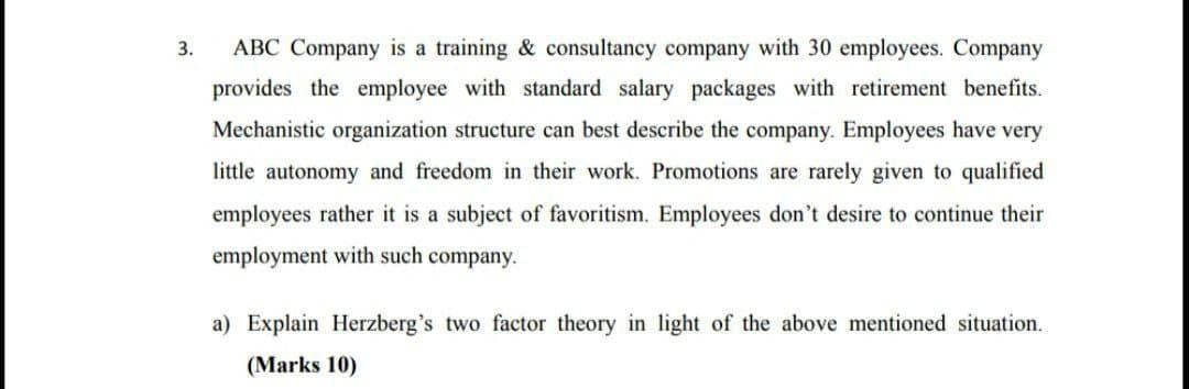 3. ABC Company is a training & consultancy