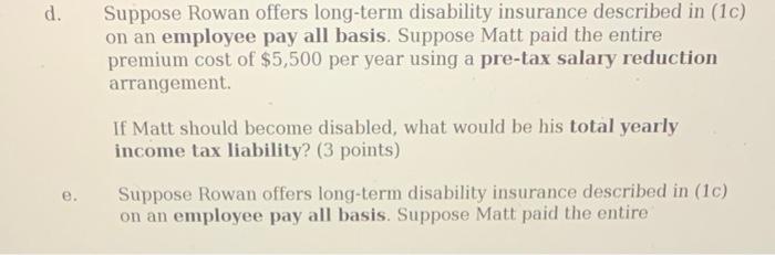 ANSWER ALL PARTS for upvote!!!! 1. Matt works for