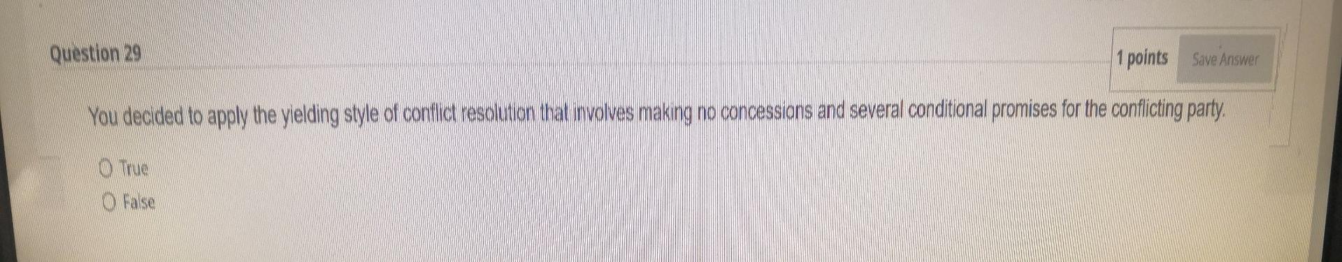 Q29 Question 29 1 points Save Answer You decided