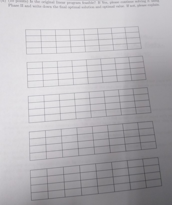 4. (30 points) Consider the following linear