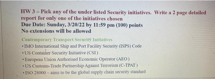 please write at least one and half papers. HW 3 -