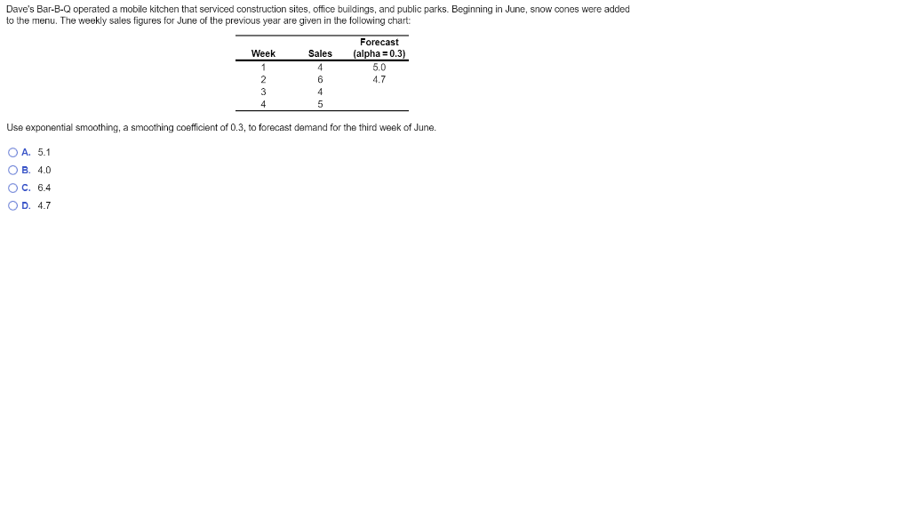 Dave's Bar-B-Q operated a mobile kitchen that