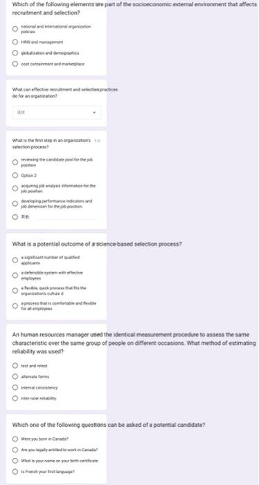 Which of the following elementa are part of the