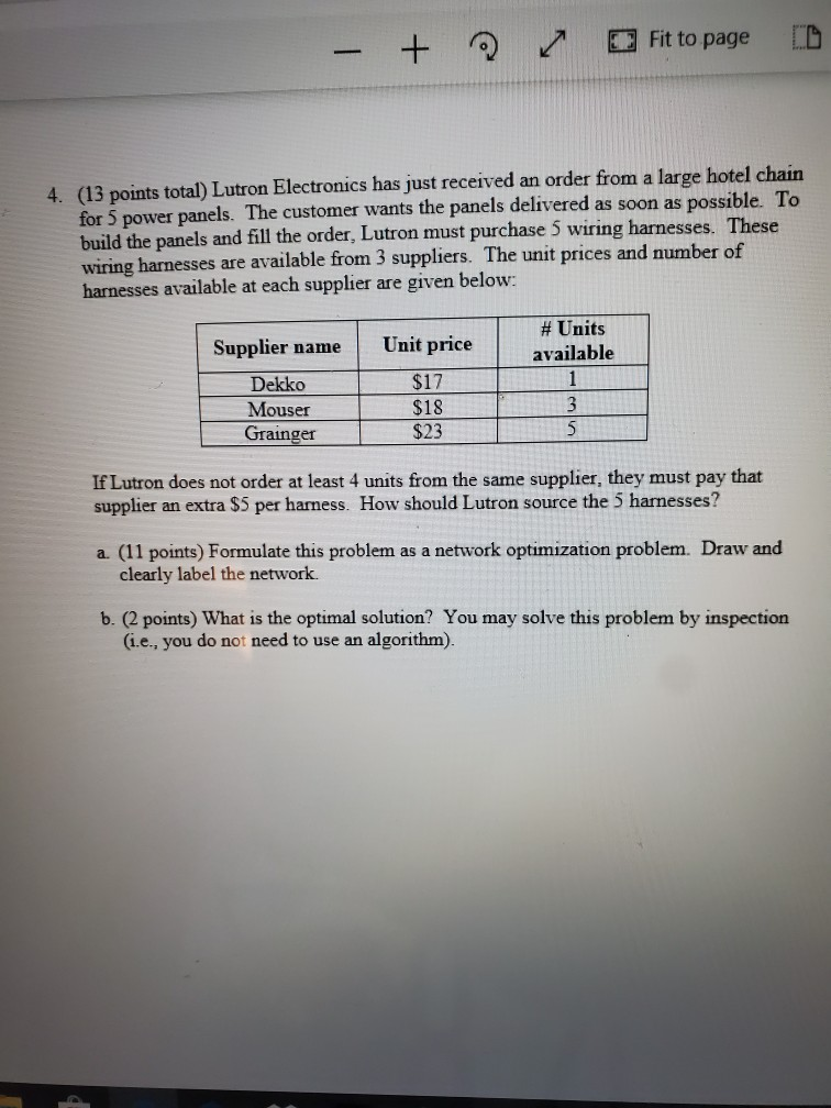 - + Fit to page ID 4. (13 points total) Lutron