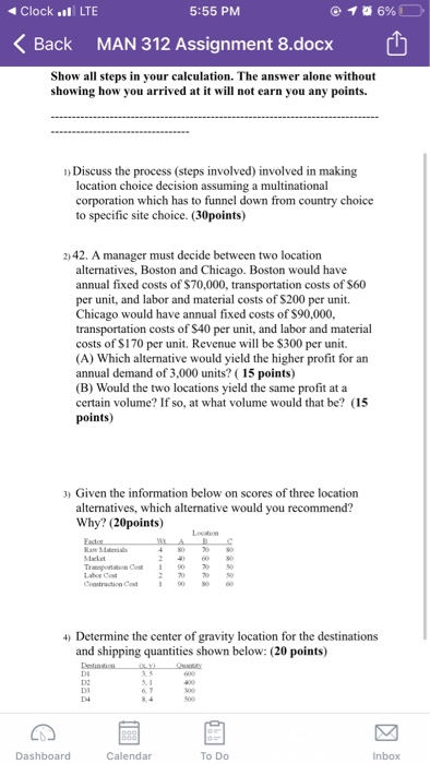 Clock ..l LTE 5:55 PM 1 66% Back MAN 312