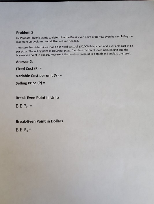 Problem 1 Process Comparison ABC Technology would