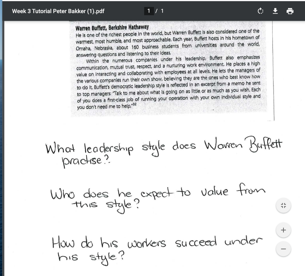 Week 3 Tutorial Peter Bakker (1).pdf 1 1 1 Warren
