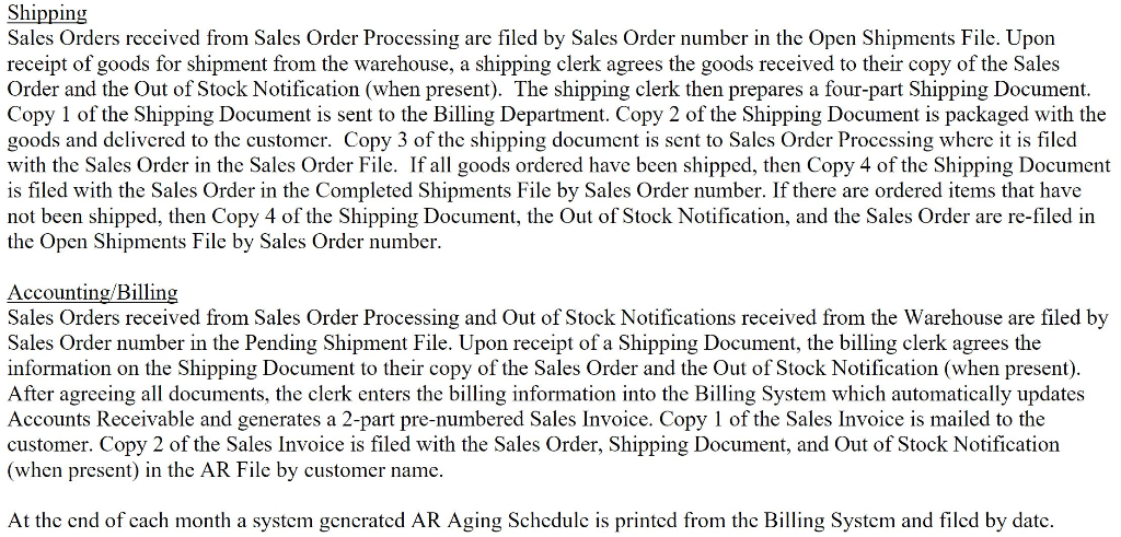 Based on the narrative below, prepare a flowchart