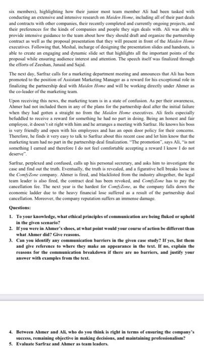 Read the case study and answer the questions