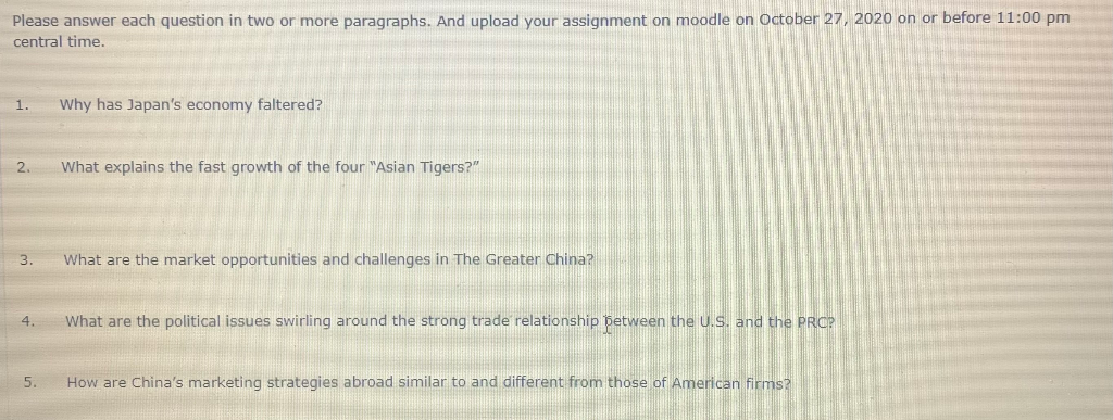 Please answer each question in two or more