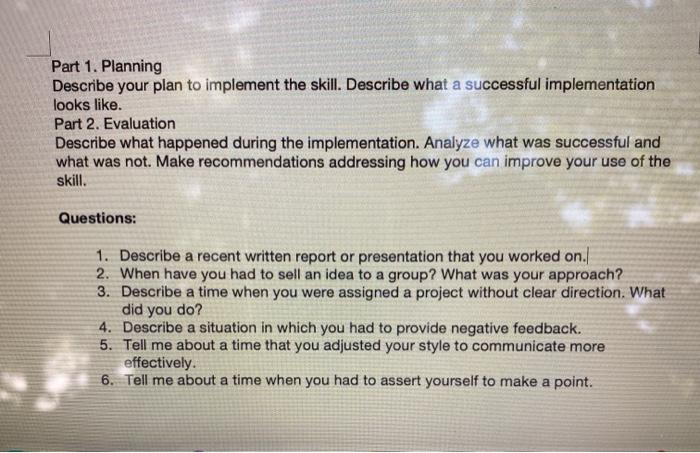 this is a human resource management class Part 1.