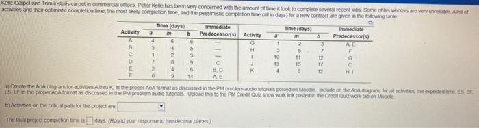 please show me what to do ! no excel please ,