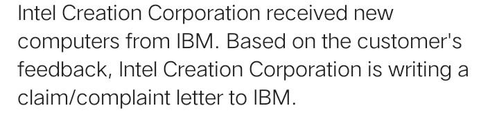 Intel Creation Corporation received new computers