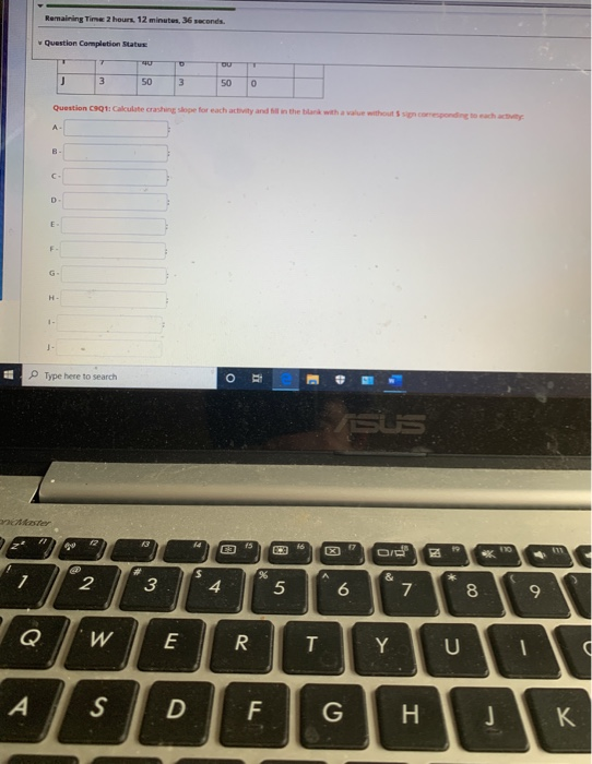 Question 7 10 points The project network diagram