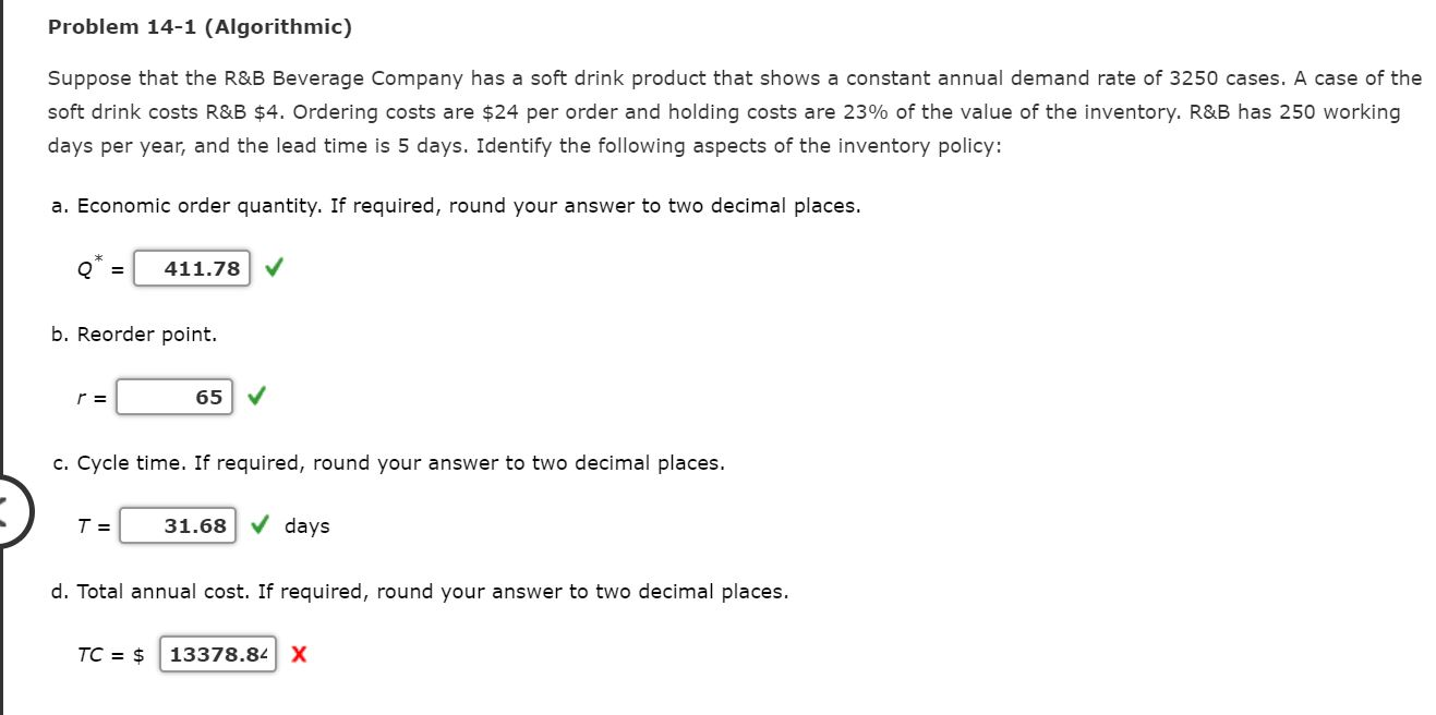 Problem 14-1 (Algorithmic) Suppose that the R&B