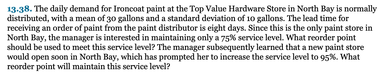 Can you please show me the excel work for this