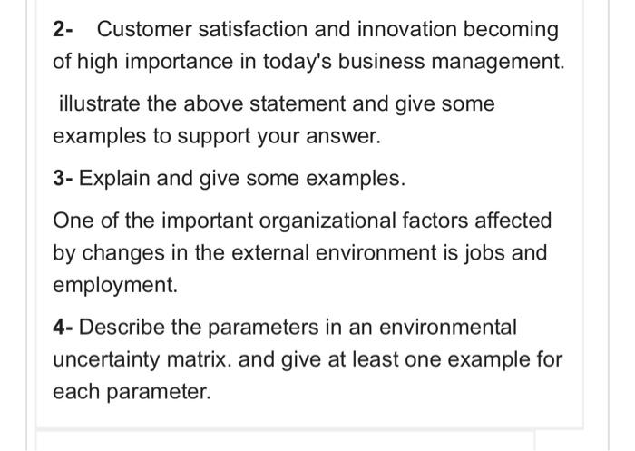 2- Customer satisfaction and innovation becoming