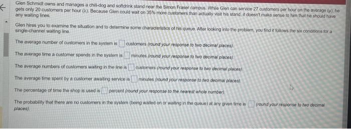 Glen Schmict owns and manages a chili-dog and