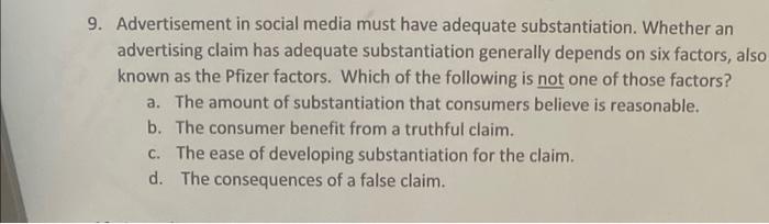 9. Advertisement in social media must have