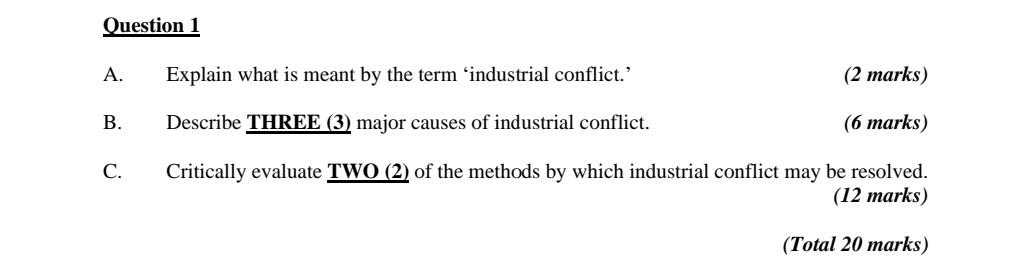 Question 1 A. Explain what is meant by the term