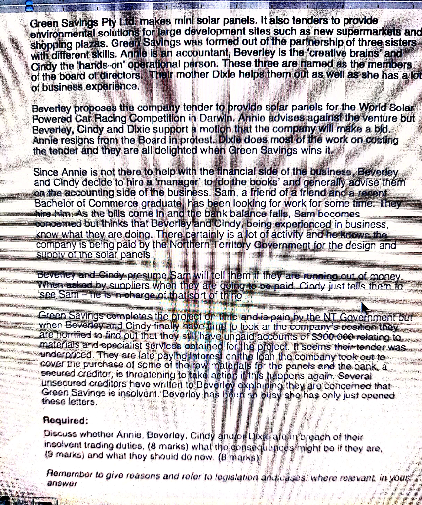 Green Savings Pty Ltd. makes mini solar panels.