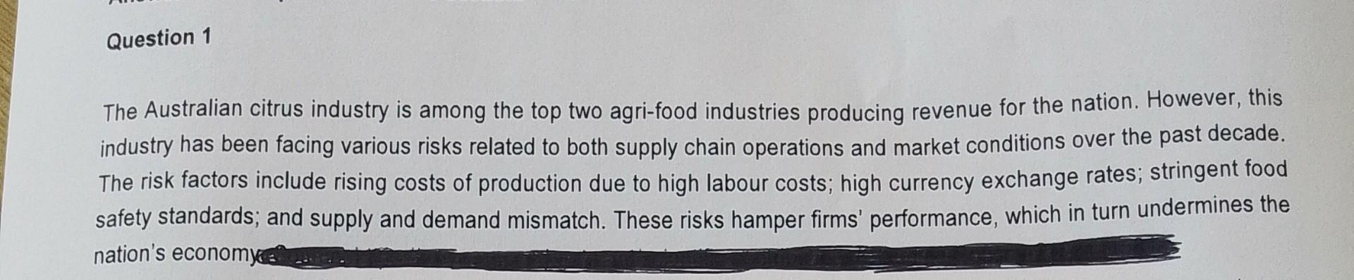 The Australian citrus industry is among the top