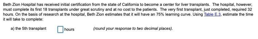i Learning Curve Coefficients 75% Unit Number (N)